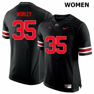 NCAA Ohio State Buckeyes Women's #35 Chris Worley Limited Black Nike Football College Jersey NZK4645JL